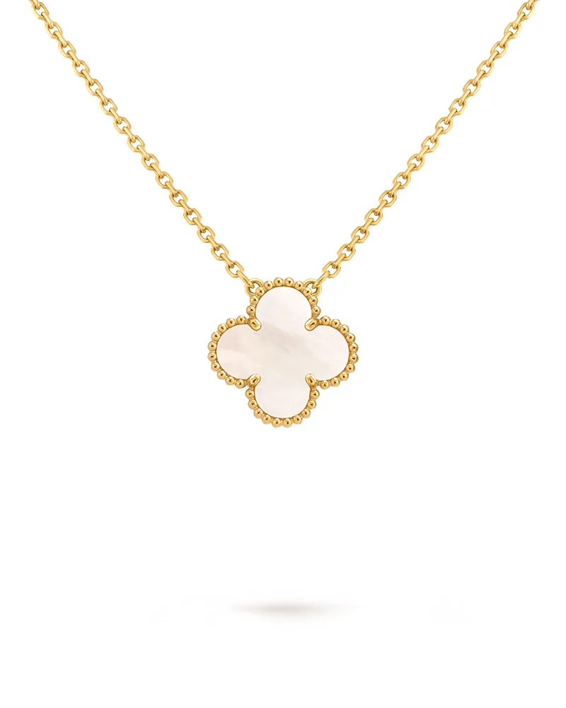 Mother-of-Pearl Clover Pendant Necklace