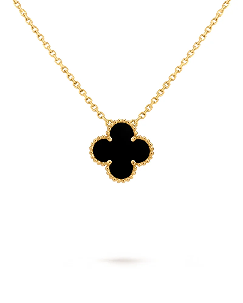 Black Clover Pendant Necklace