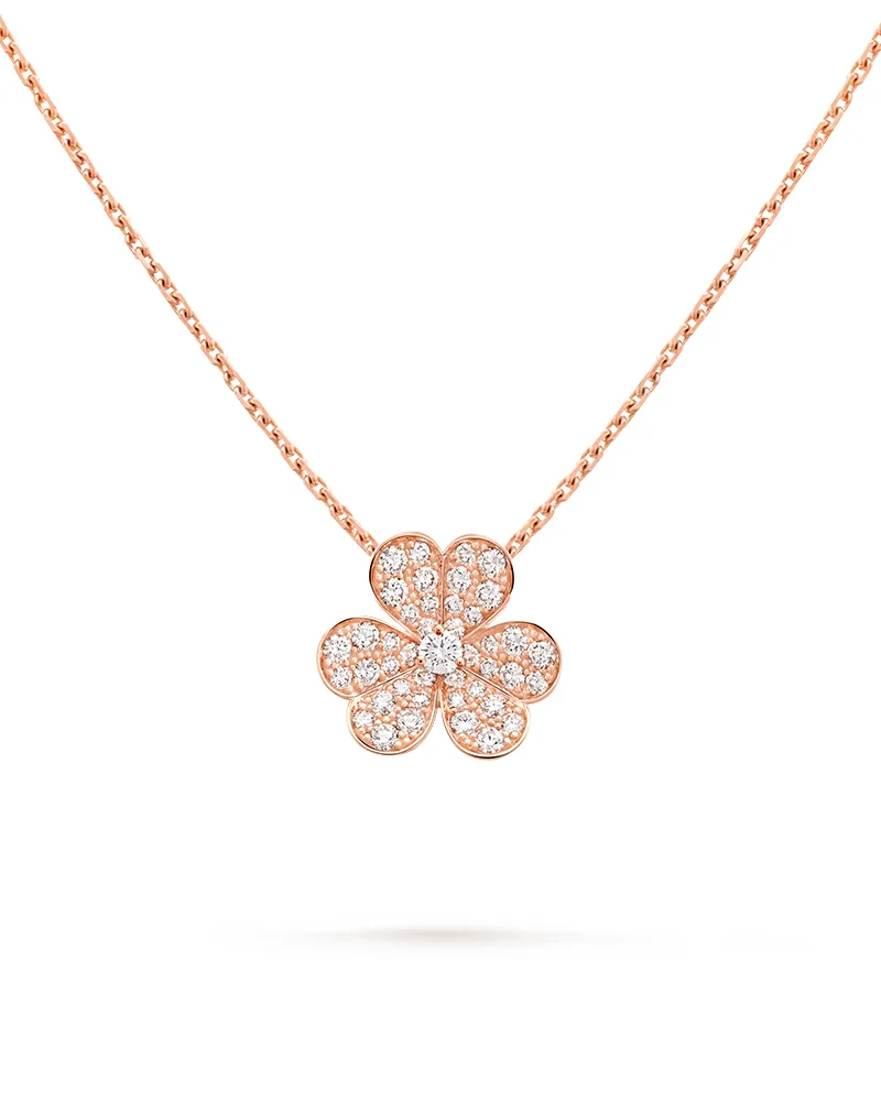 Small Floral Petal Pendant Necklace