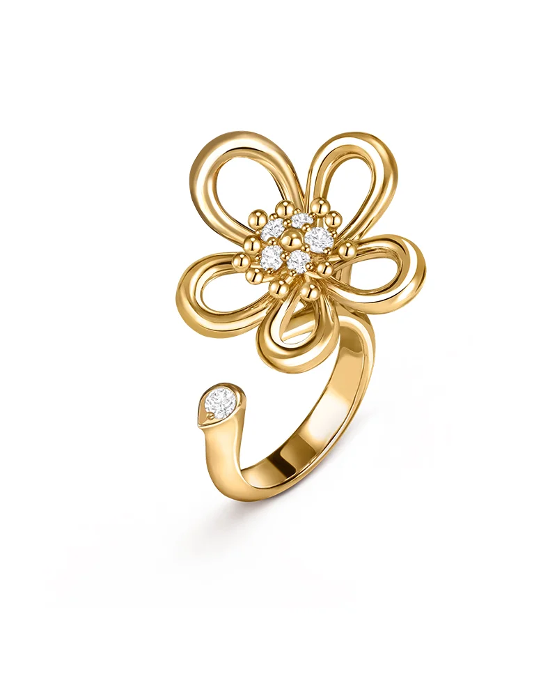 Lace Floral Open Ring